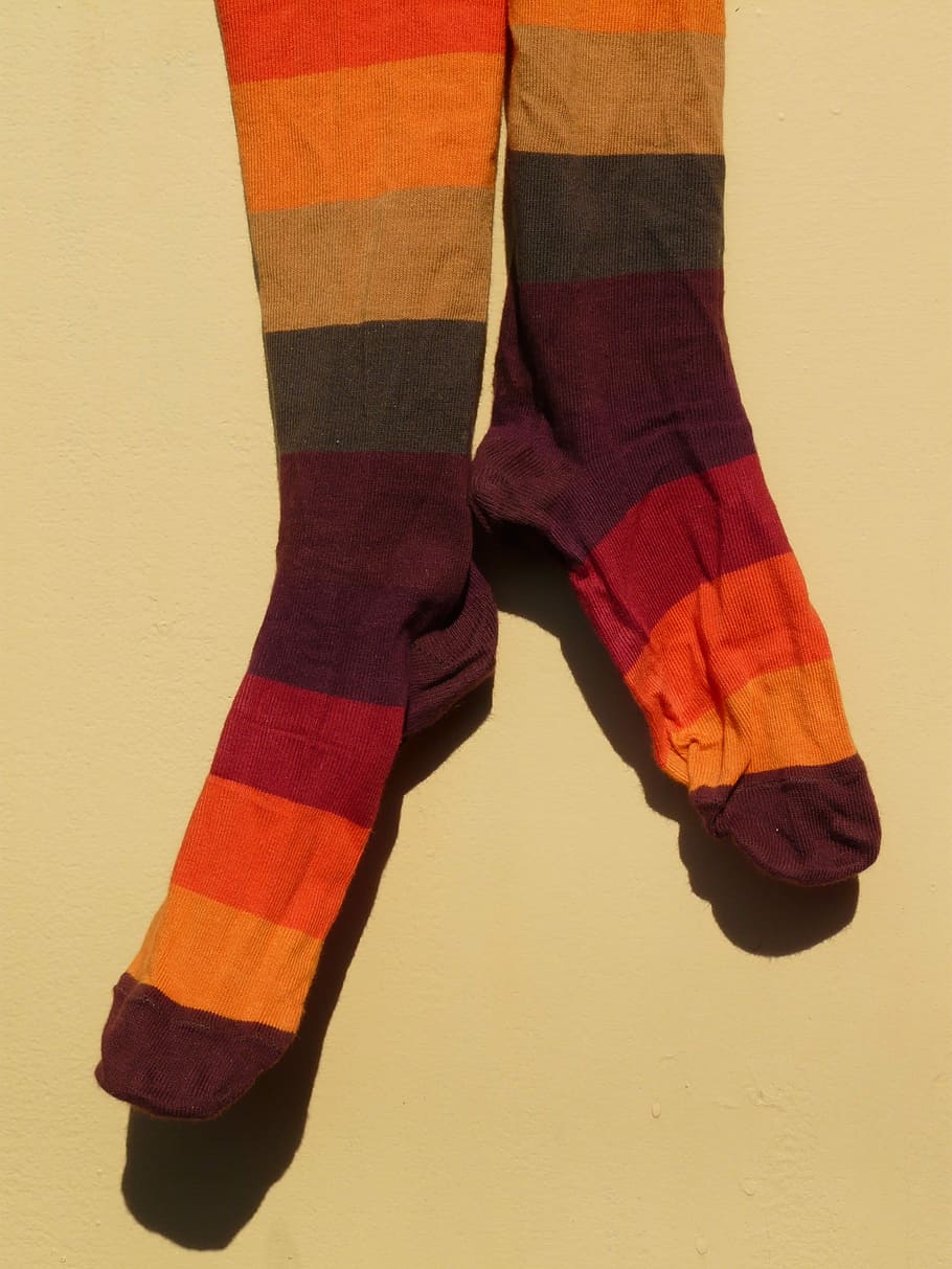 Stocking, Socks, Clothing, Garment, colorful, color, wool socks, attract, dry, hang