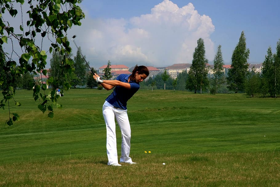 golf, golfer, ball, sport, game, recreation, plant, tree, leisure activity, real people