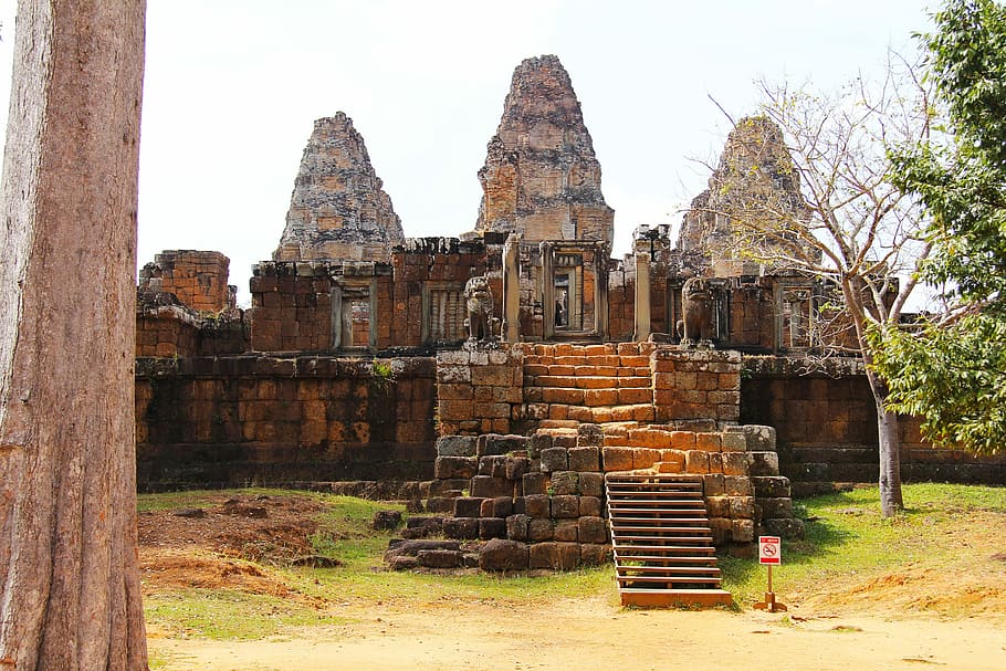 East Mebon, Montanha, Templo, Viagens, antiguidade, velho, bonito, Angkor Wat, Siem Reap, Camboja