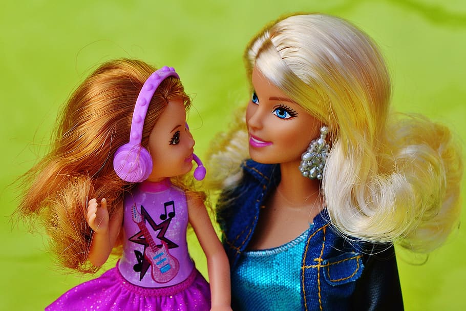 barbie, muñeca, mamá, niño, auriculares, música, juguetes para niñas, cara de muñeca, imagen de muñecas, cara