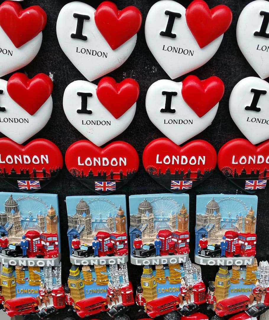 london, magnets, love, england, travel, red, text, communication, choice, large group of objects
