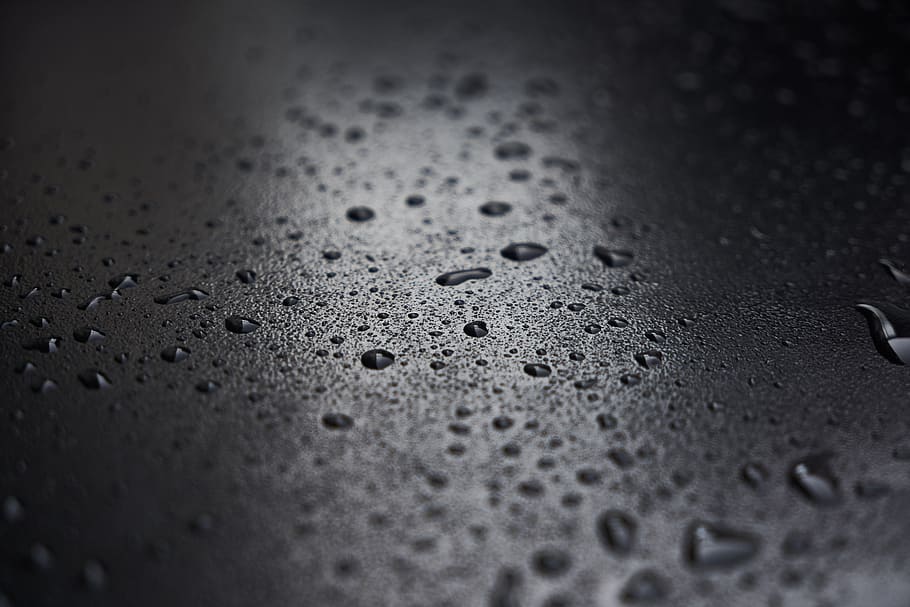 water dew, black, surface, abstract, drop, grey, smoked, wet, moist, wallpaper