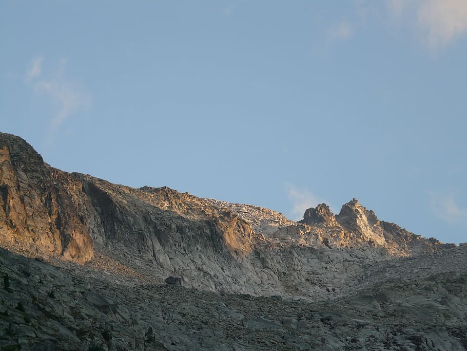 Mountains, Alpine, Rock, Scree, pico aneto, pyrenees, pico de la maladeta, rock - object, nature, outdoors