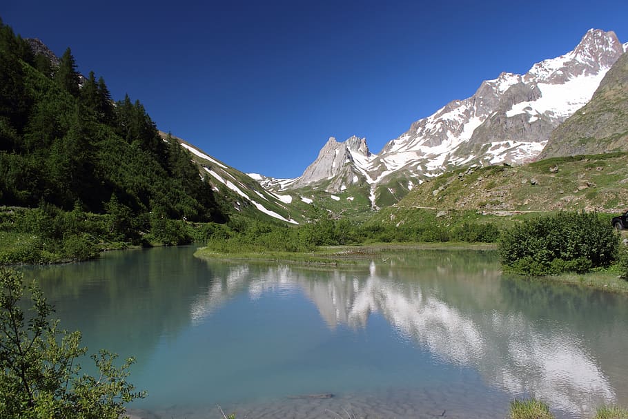 mont blanc, tur mont blanc, pegunungan Alpen, migrasi, trekking, gunung, lanskap, alam, air, scenics - alam