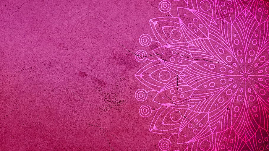 mandala, rosa, fundo, decorativo, padrão, resumo, meditação, criatividade, roxo, textura