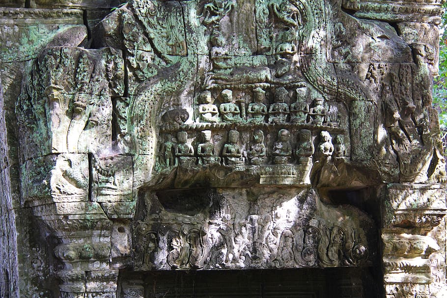 ta prohm temple, tomb raider fame, temple, travel, antique, old, movie, beautiful, angkor wat, siem reap