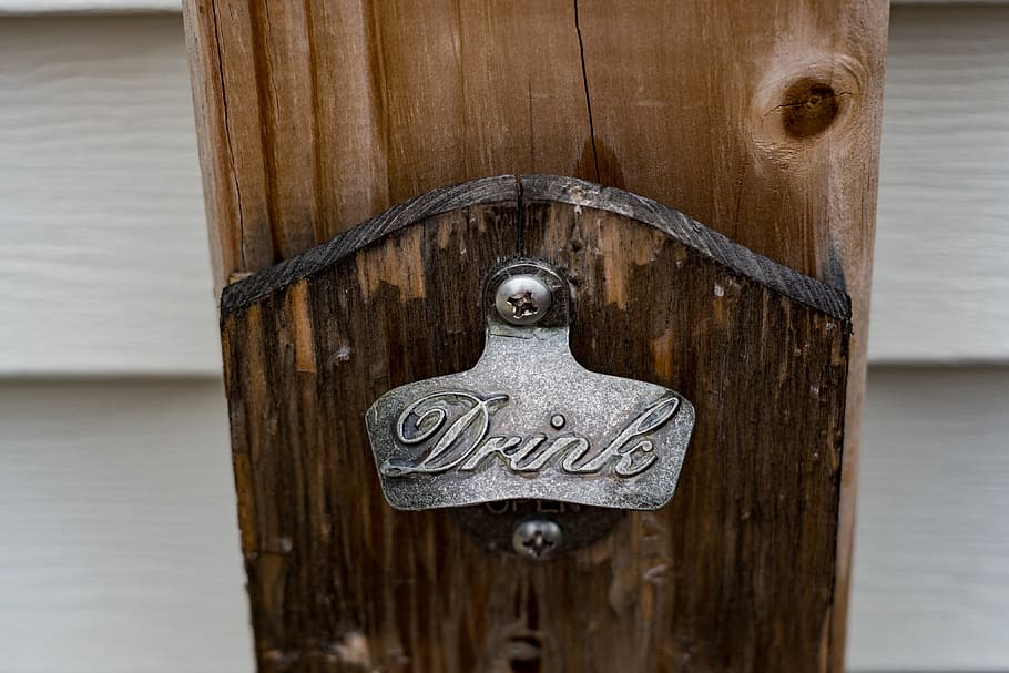 still, items, things, bottle, opener, wood, panel, decorative, functional, wood - material