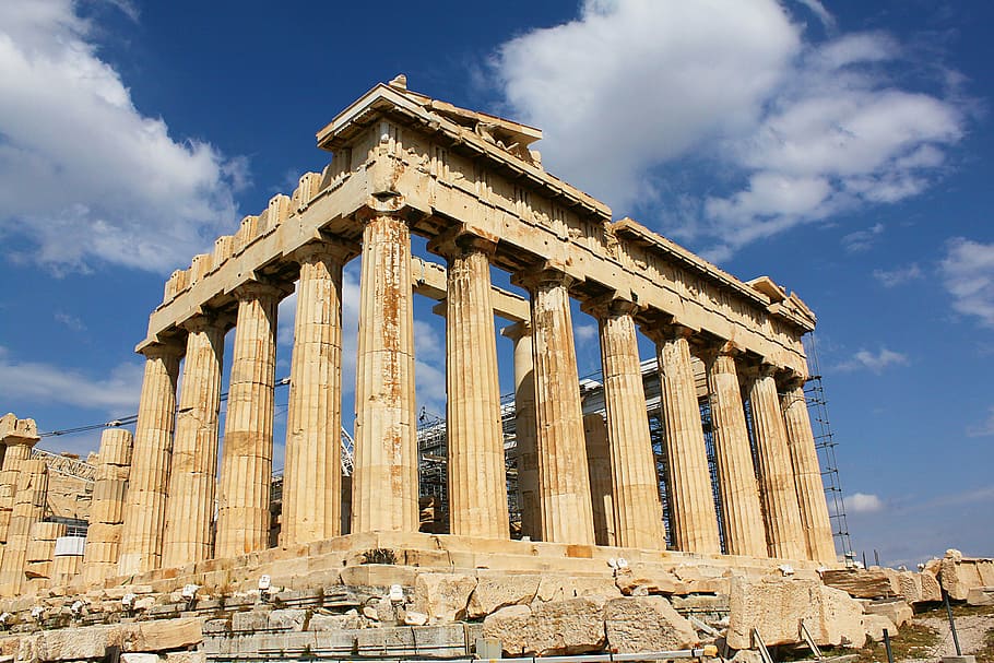 santorini greece, parthenon, greece, acropolis, athens, greek, ancient, landmark, famous, monument