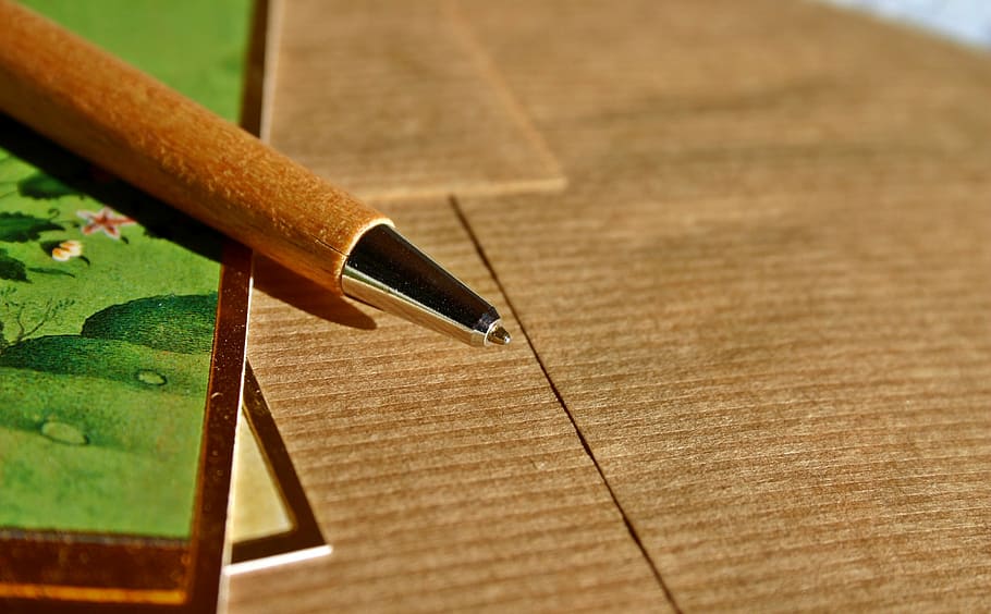 brown pen, leave, map, envelope, post, paper, letters, penpal, greetings, postcards