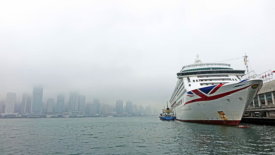 Victoria Harbour, Crucero, Frente al mar, hong kong, rascacielos, ciudad, mar, viaje, edificio, punto de referencia
