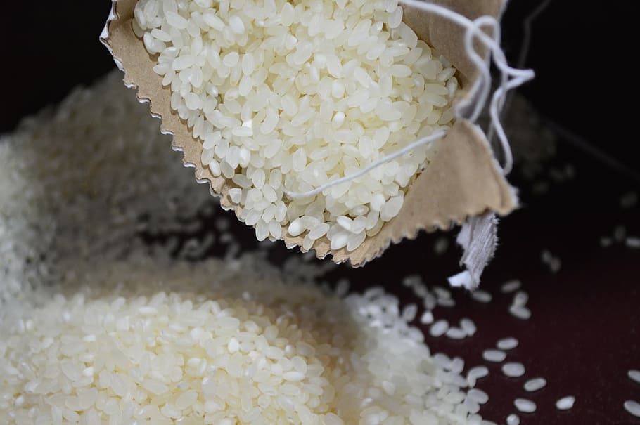 white rice lot, rice, grain, grass species, cereal grains, asia, harvest, food, food and drink, indoors