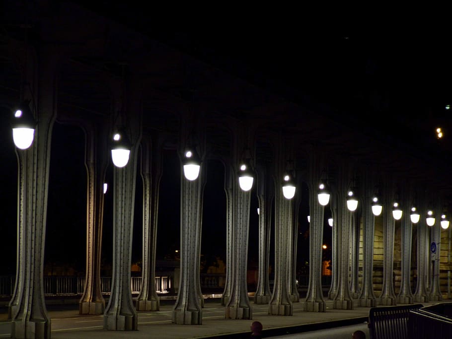 Paris, France, Evening, Night, Lights, paris, france, night, lights, street, outside, urban