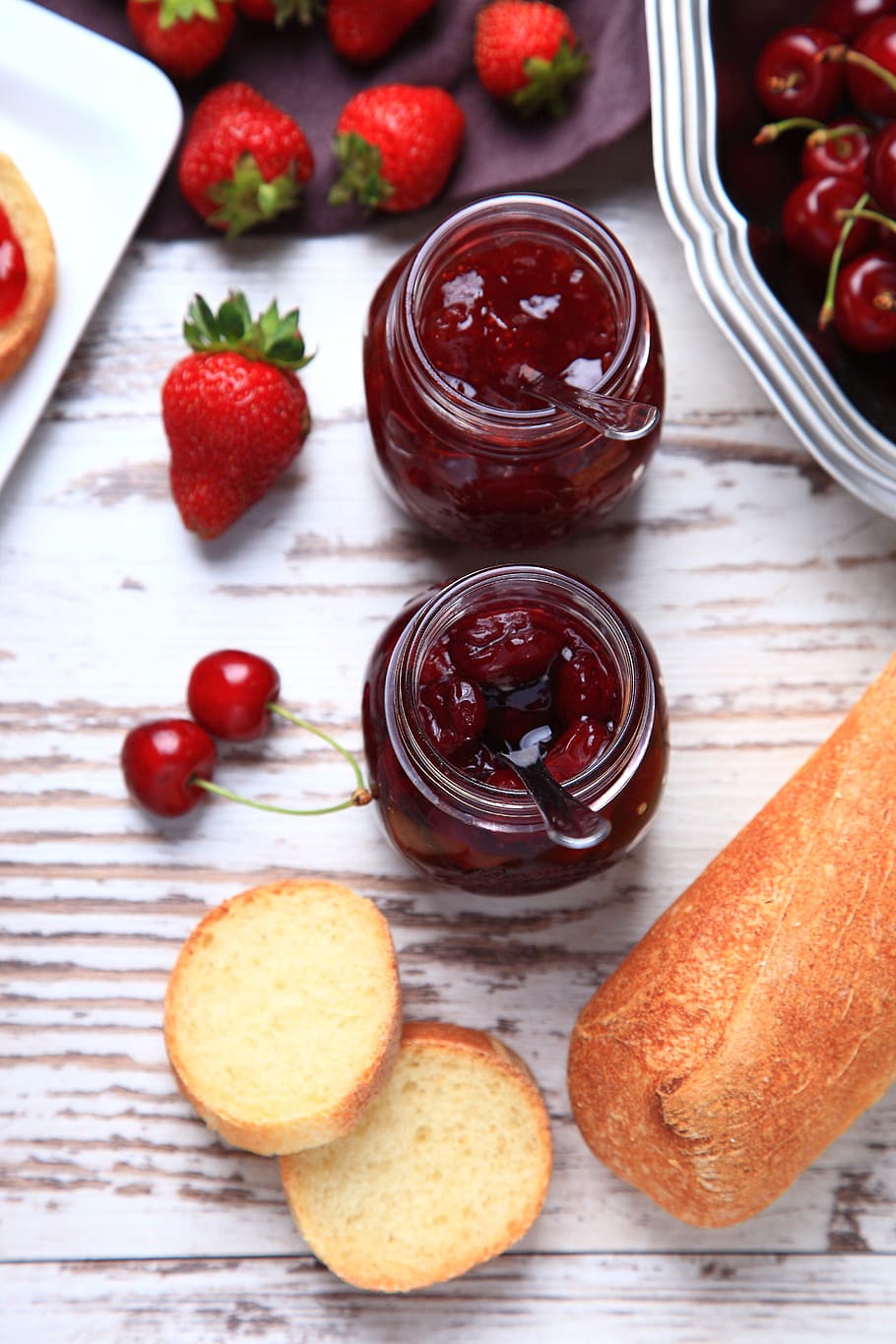 jam, fruit, jar, sweet, nature, cherries, food, food and drink, freshness, healthy eating