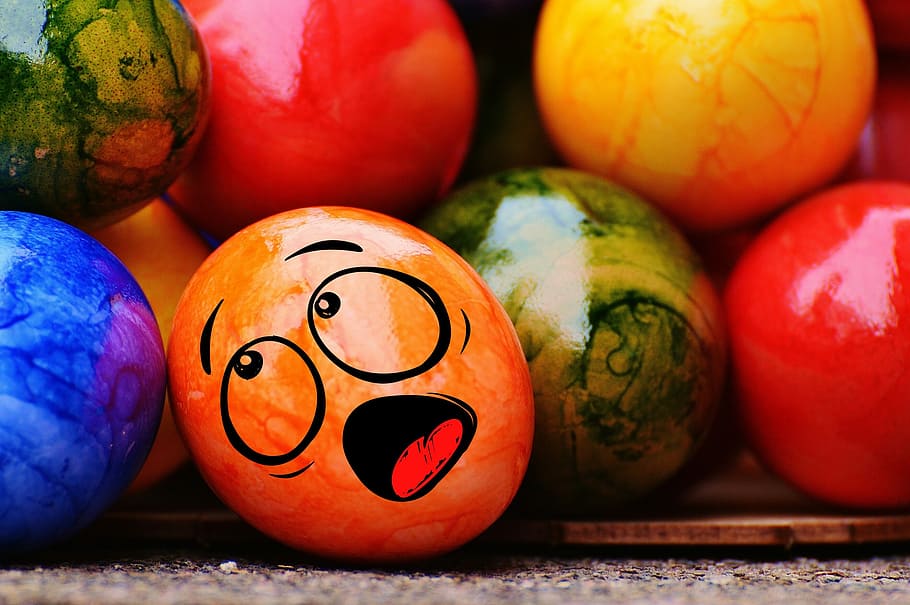 Paskah, telur paskah, tersenyum, lucu, penuh warna, selamat paskah, telur, berwarna, warna, seni dan kerajinan