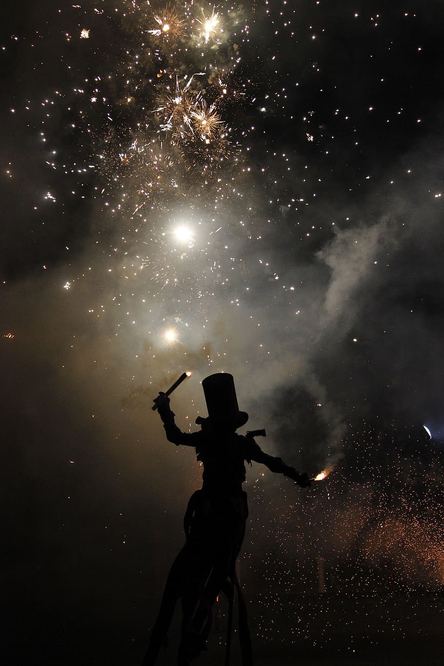 Fireworks, Explosion, Firecracker, flares, stilts, fireworks pyrotechnic, star - Space, astronomy, night, galaxy