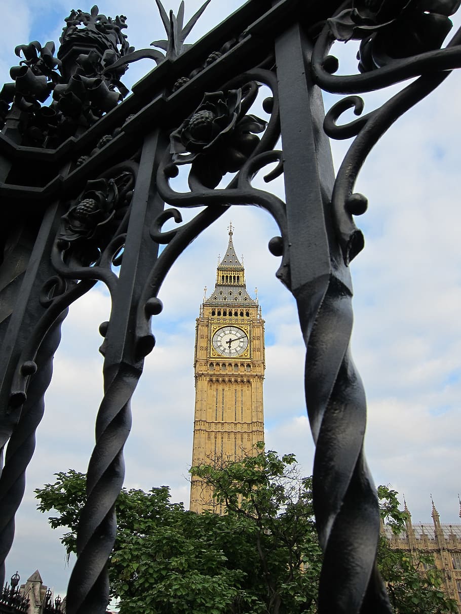 Tower, Clock, Big Ben, England, London, tower, clock, iron, metal, architecture, clock tower