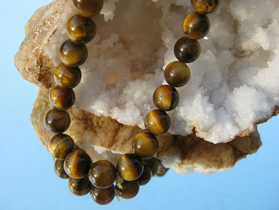 cuarzo, gema, minerales, roca, cristal, descomposición, mitades, drusos, Joyas, joyas de perlas
