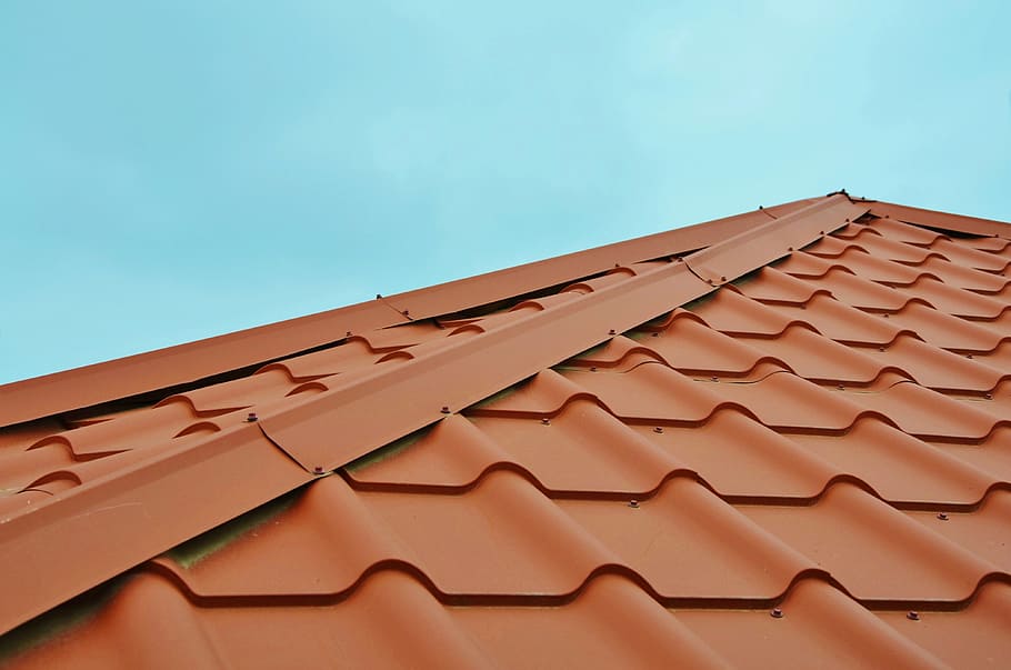 brown roof tiles, roof, house, building, house roof, architecture, construction, sky, roofing, repair