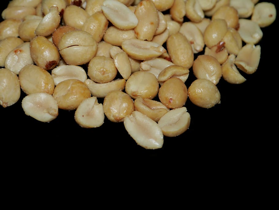 peanuts, salt, snack, nibble, nuts, cores, food, seed, close-up, organic