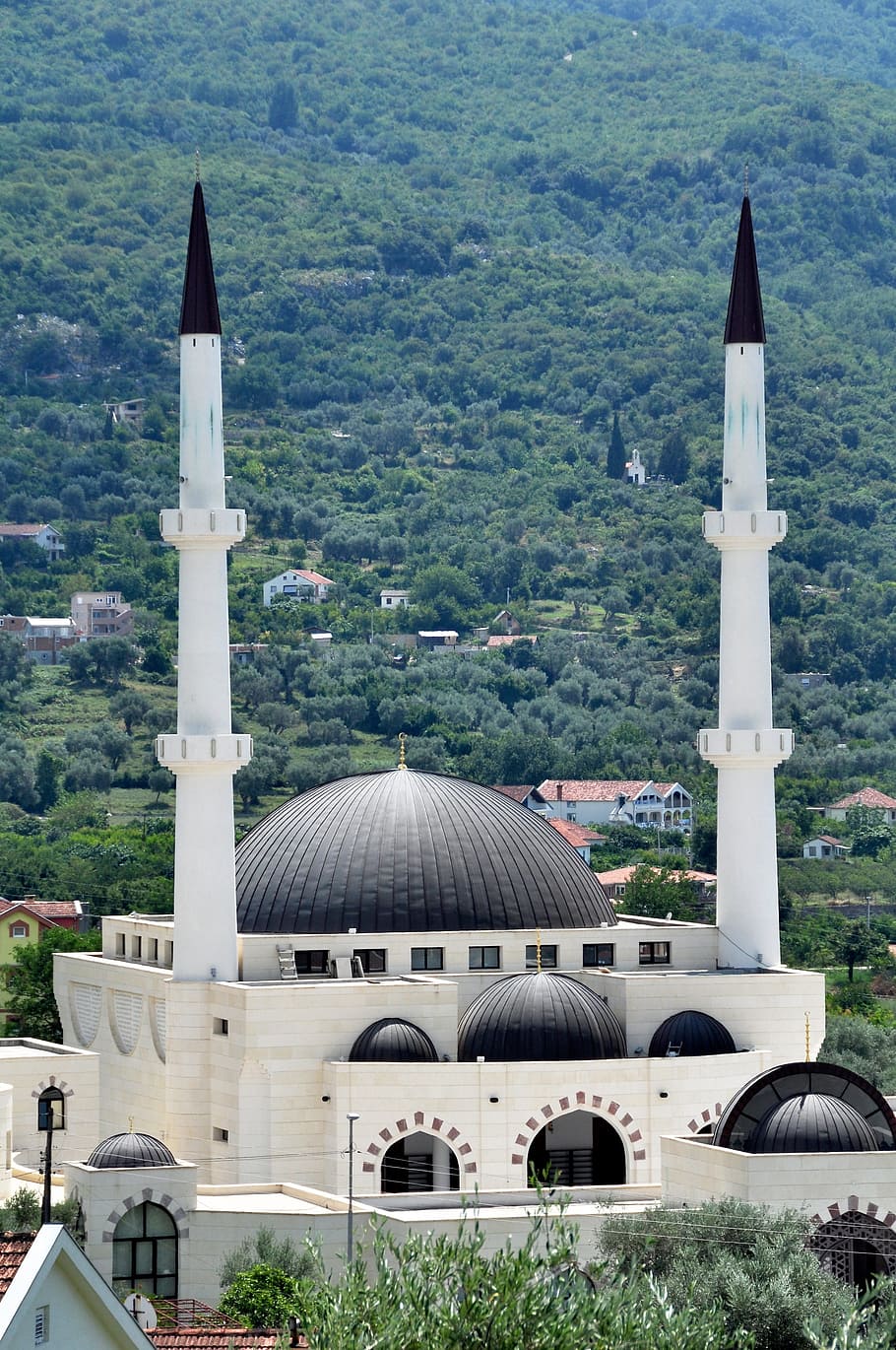 Mosque, Minaret, House Of Prayer, muslims, religion, dome, towers, montenegro, islam, turkey - Middle East