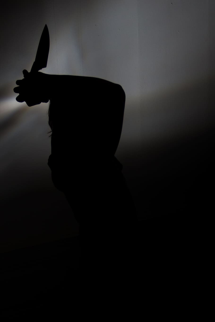 silhouette photo, person, holding, knife, photograph, murder, fear, voltage, attack, suspected