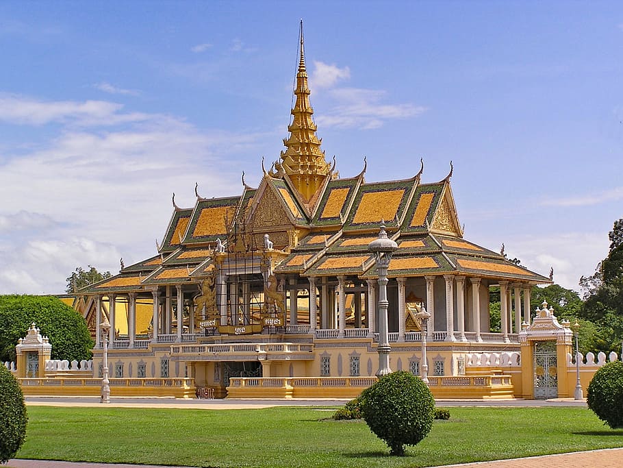 royal palace, silver pagoda, phnom penh cambodia, asia, südöstasien, temple, faith, religion, buddhism, palace