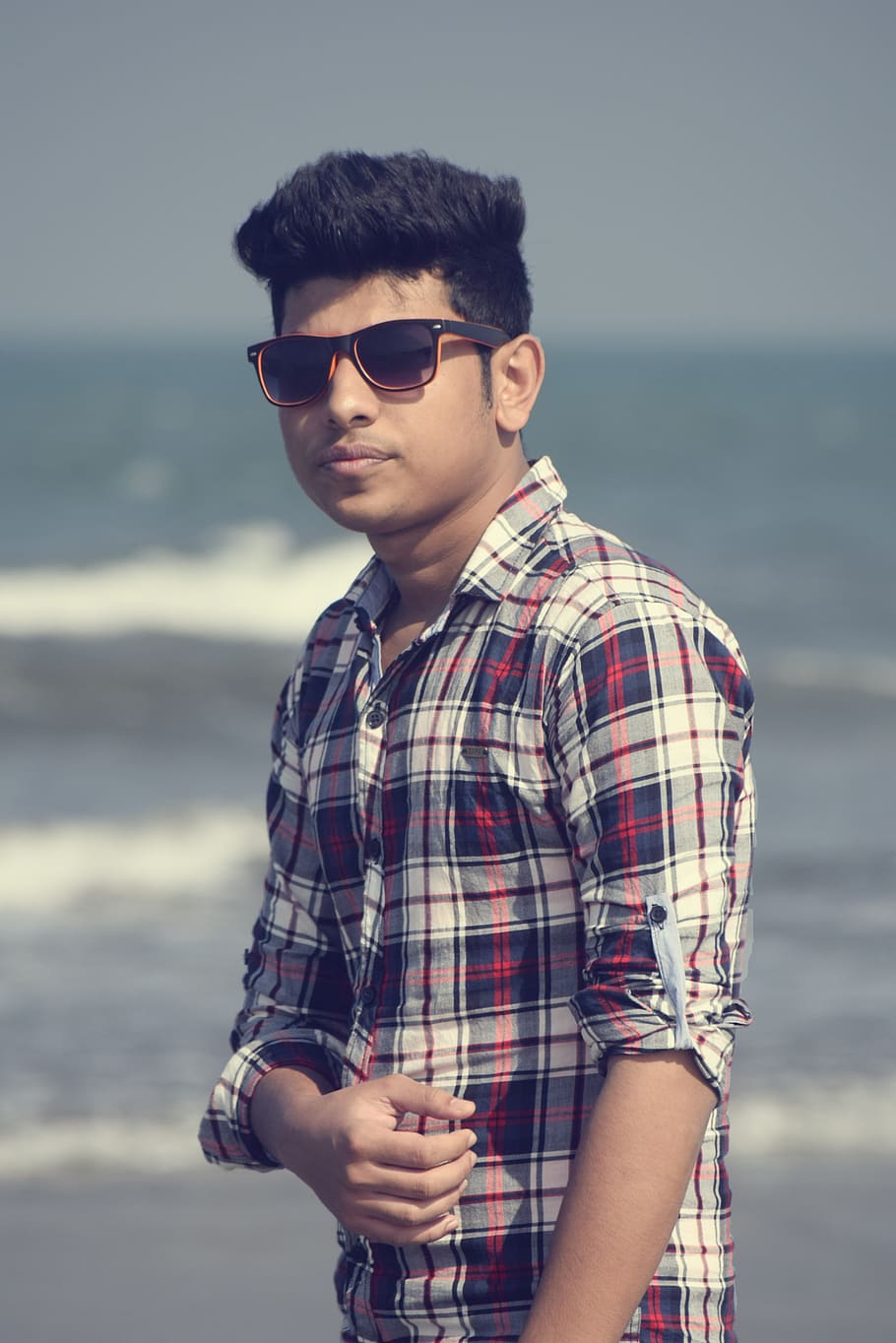 boy, model, sea model, see side, clothes, clothing, looking, hairstyle, handsome, posing