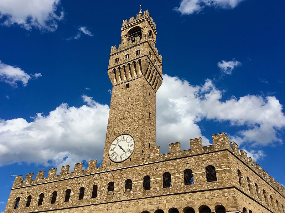 florence, palazzo vecchio, italy vacation, town hall tower, municipality of florence, the mayor of florence, architecture, tower, built structure, building exterior