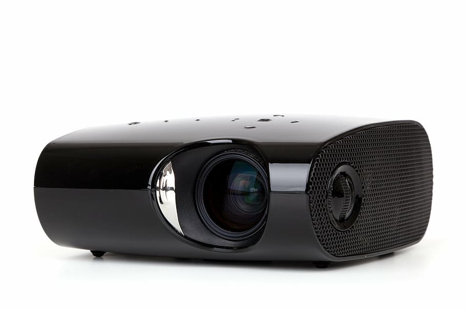 black led projector, business, computer, conference, digital, entertainment, equipment, film, isolated, lens