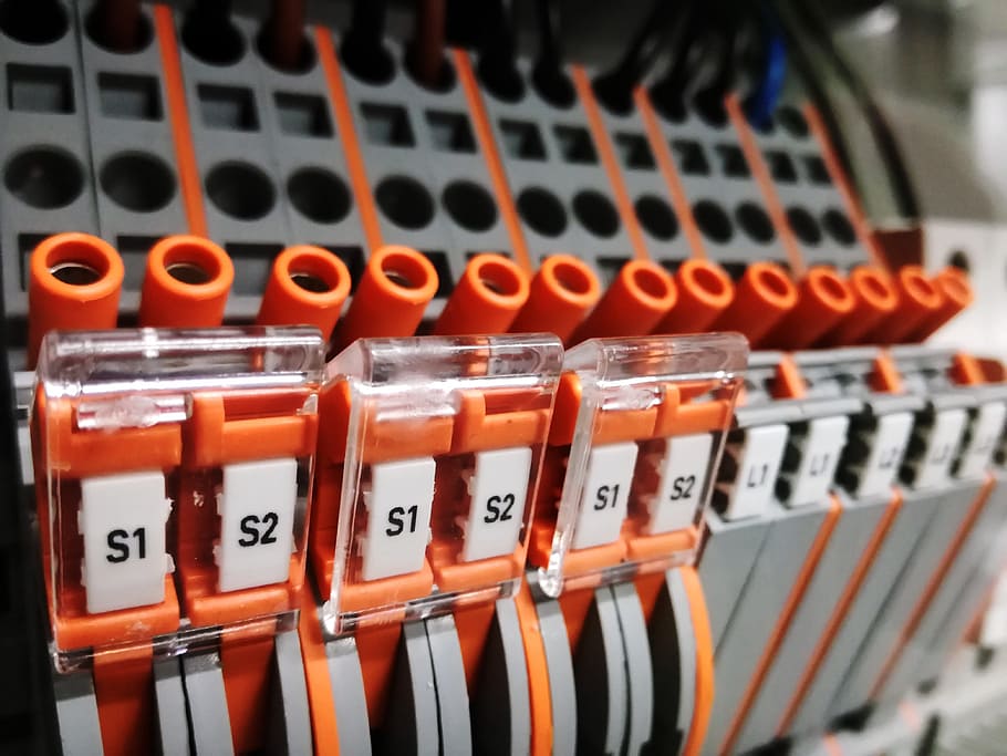 naranja, blanco, interruptor de la máquina, Cable, Corriente, Voltaje, Energía, línea, elektrik, electricista
