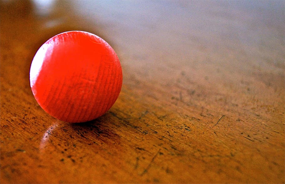 ball, roll, red, old, flat, play, toys, antique, alone, solo
