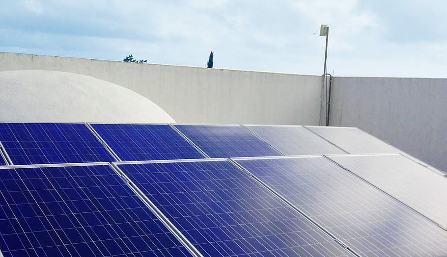 panel surya biru, Tenaga Surya, Tenaga, Rumah, Generator, lingkungan, listrik, energi, alternatif, pembangkit
