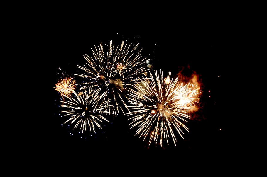 fireworks display, nighttime, fireworks, night sky, celebration, party, festival, light, explosion, burst