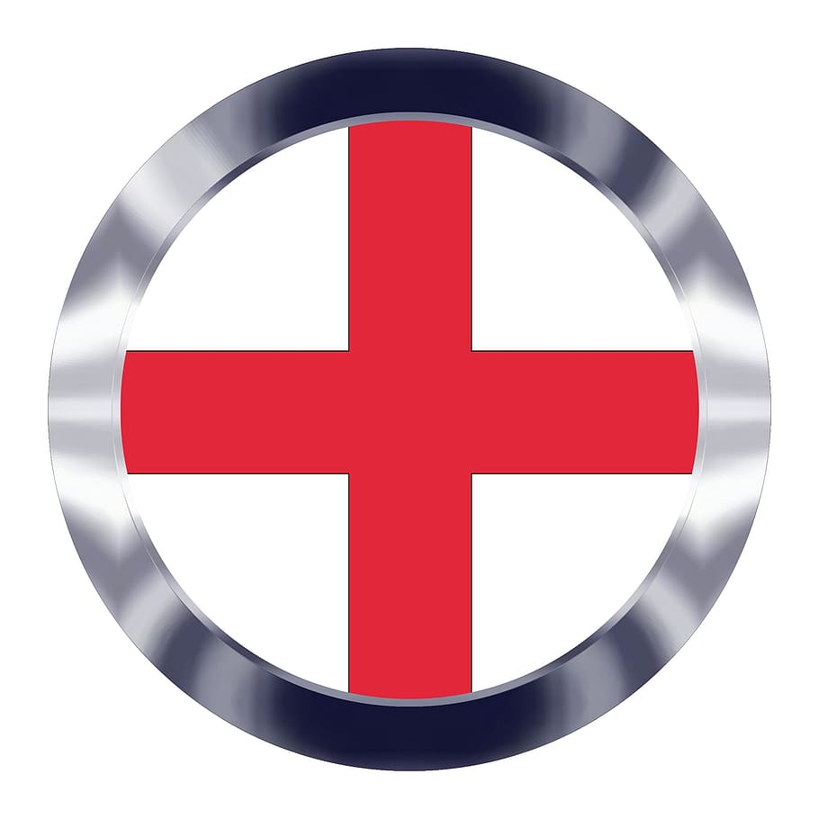 england, st george, english, flag, symbol, shape, red, geometric shape, circle, sign
