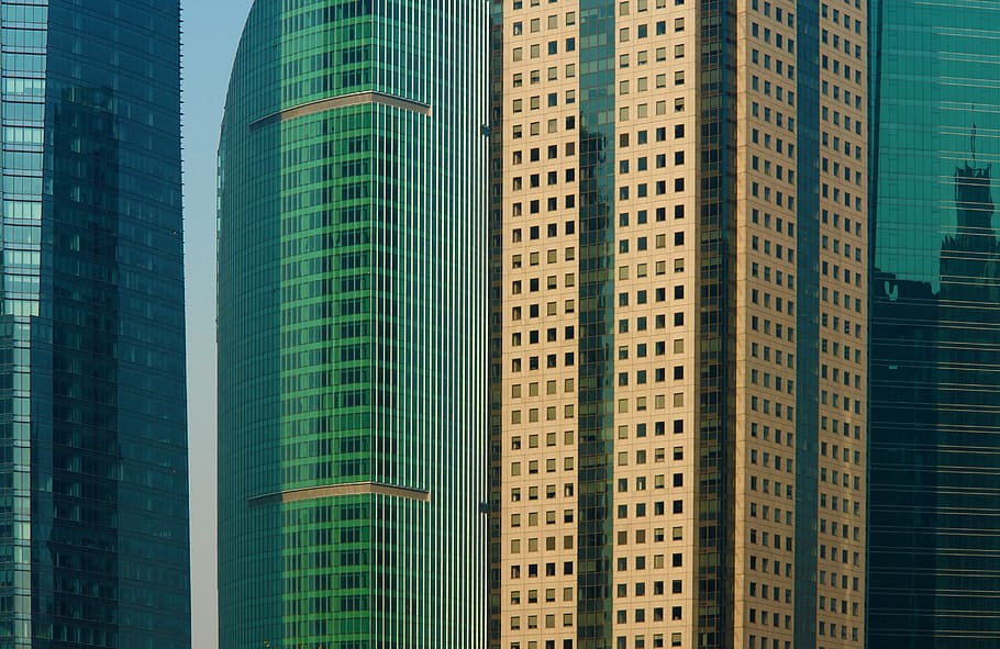 brown concrete buiding, skyline, skyscrapers, skyscraper, architecture, building, hong kong, facade, building exterior, built structure