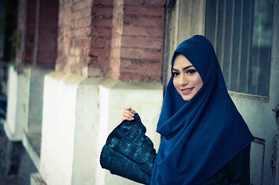 Girl, Indonesian, green, islam, middle Eastern Ethnicity, women, religious Veil, one Person, people, hijab