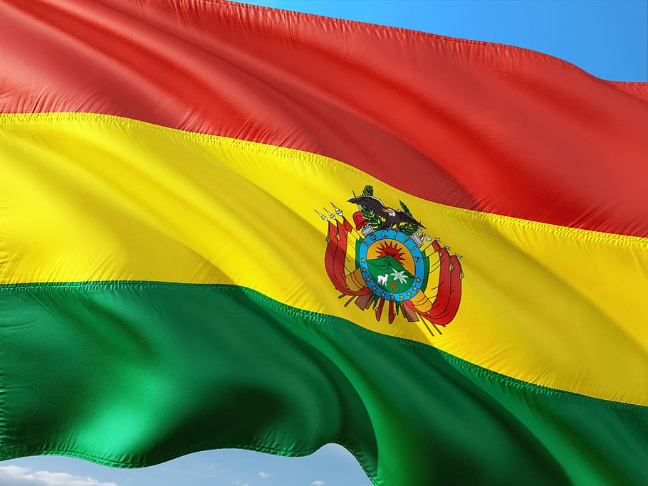 international, flag, bolivia, multi colored, yellow, vibrant color, environment, green color, patriotism, nature