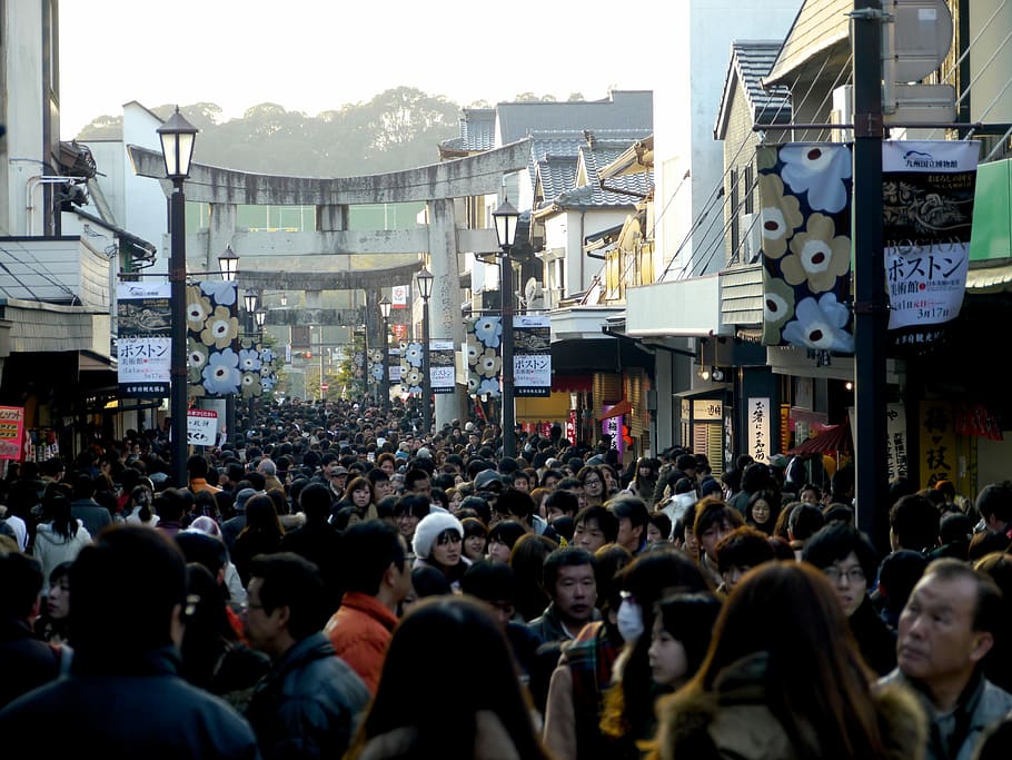 Omotesando, Dazaifu, Store, Openings, store openings, crowd, crowded, large group of people, city, rush hour