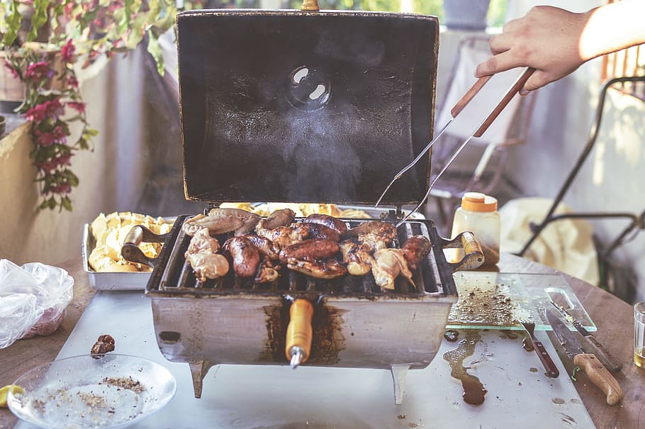barbecue summer chicken, Chicken, barbecue, summer, food, barbecue Grill, cooking, meat, grilled, outdoors