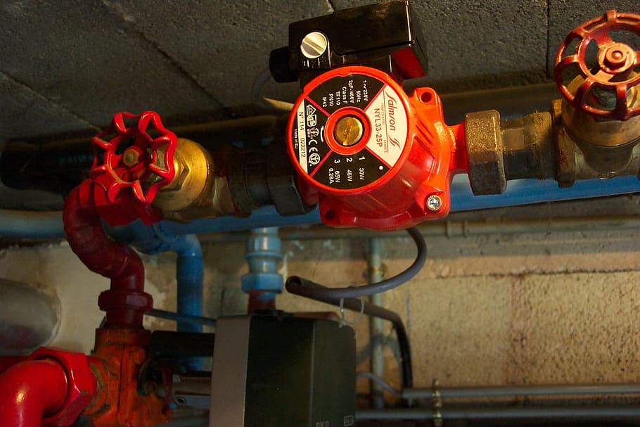 red, black, water meter, Machinery, Boiler, Pipes, Pressure Gauge, heating, valve, indoors