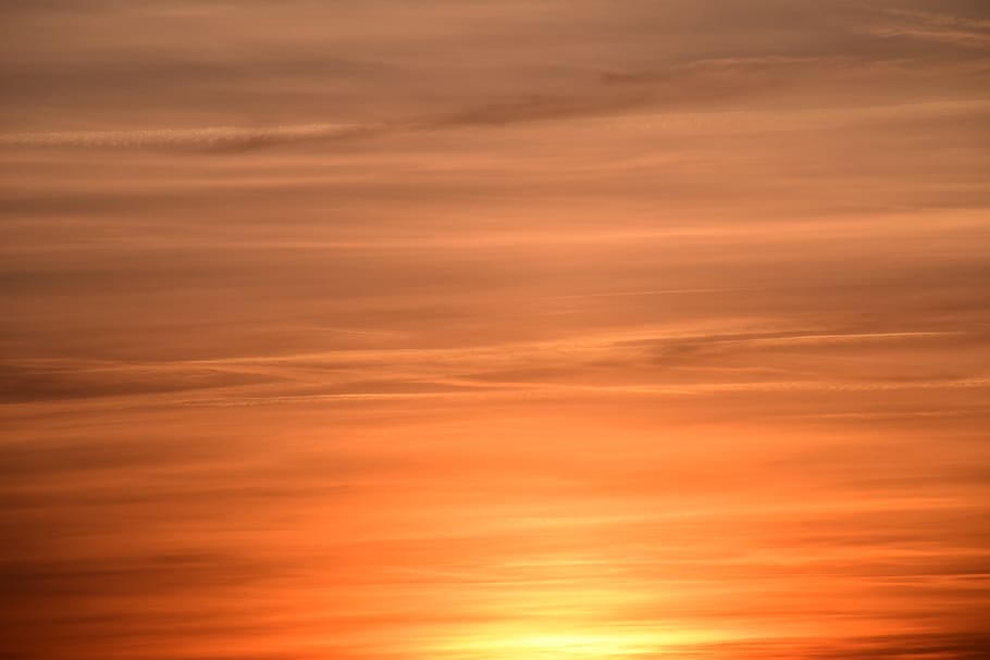 background, sunset, orange, bright, clouds, sun, sky, mood, evening sky, afterglow
