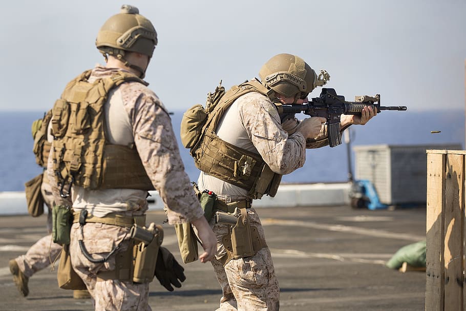 marines, 24th marine expeditionary unit, deck shoot, training, spec ops, weapon proficiency, armed forces, weapon, gun, military