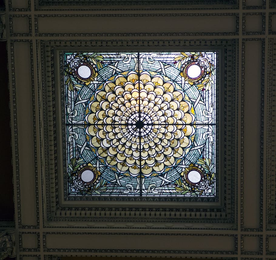 window, tiffany, tiffany window, library of congress, washington dc, district of columbia, dc, architecture, pattern, built structure