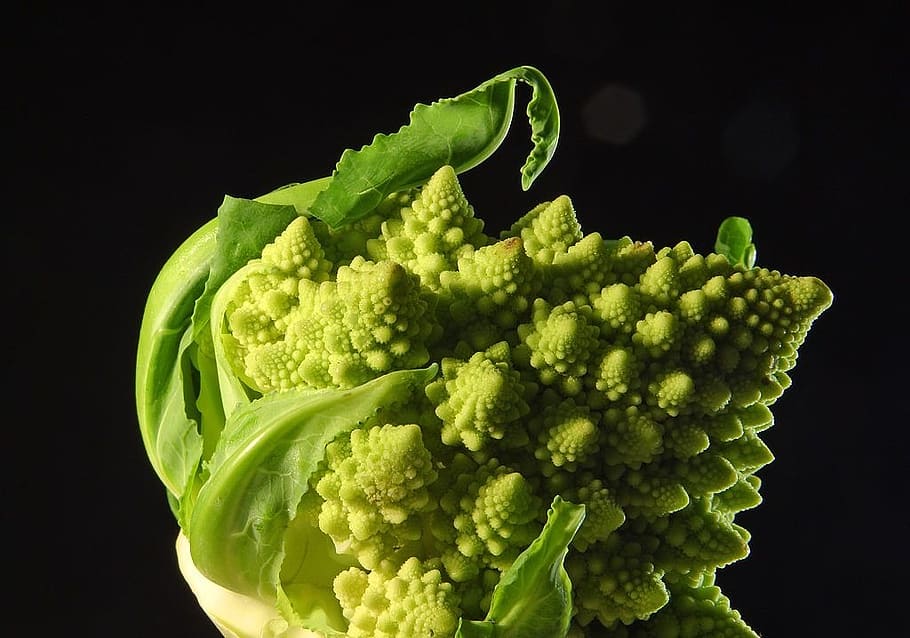 romanesco, broccoli, romanesco broccoli, roman cauliflower, brassica oleracea, cauliflower, light green, fractal, vegetable, vitamins