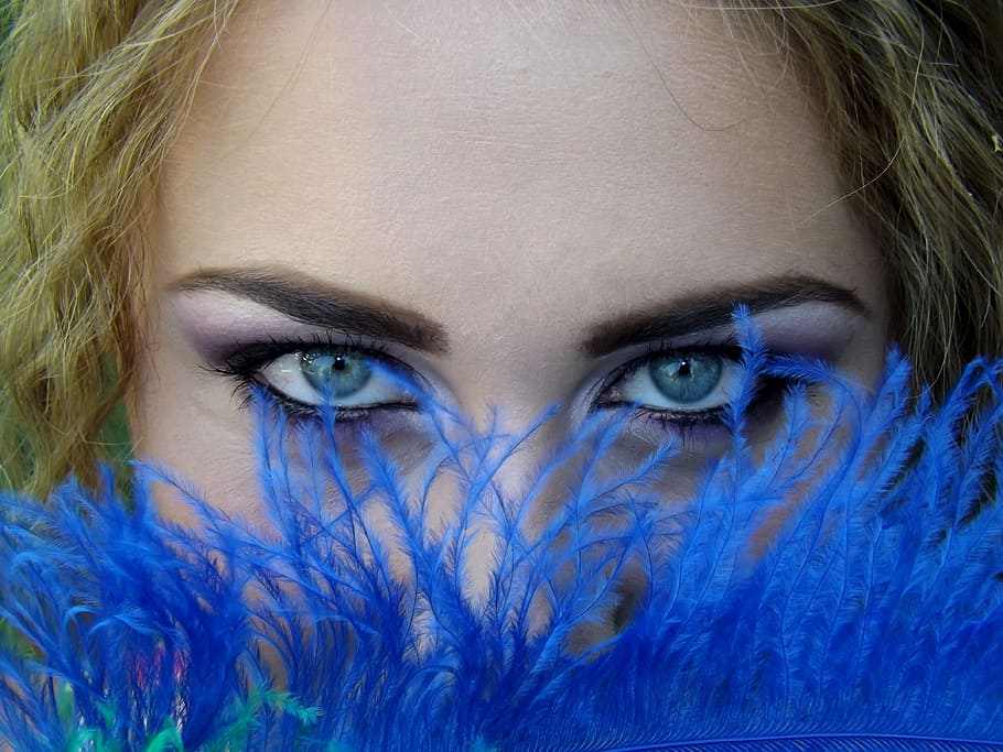 目, 青, 緑, 遺伝子, 魅惑的, 化粧, 人体部分, クローズアップ, 身体部分, 人間の顔