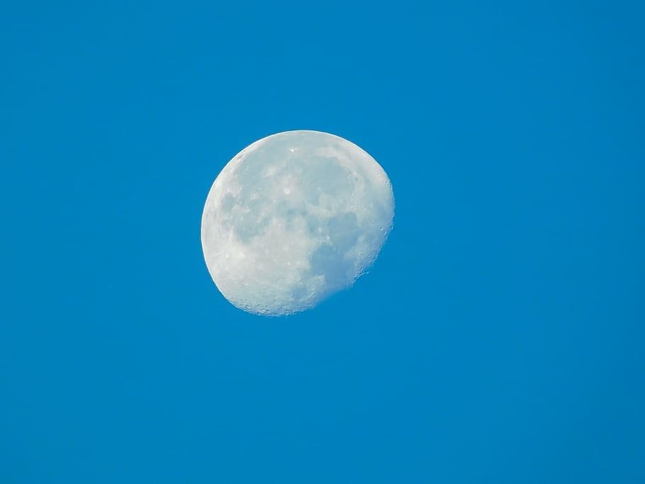 luna, azul, claro, cielo, astronomía, azul cielo, luz, día, luz de la luna, parecer