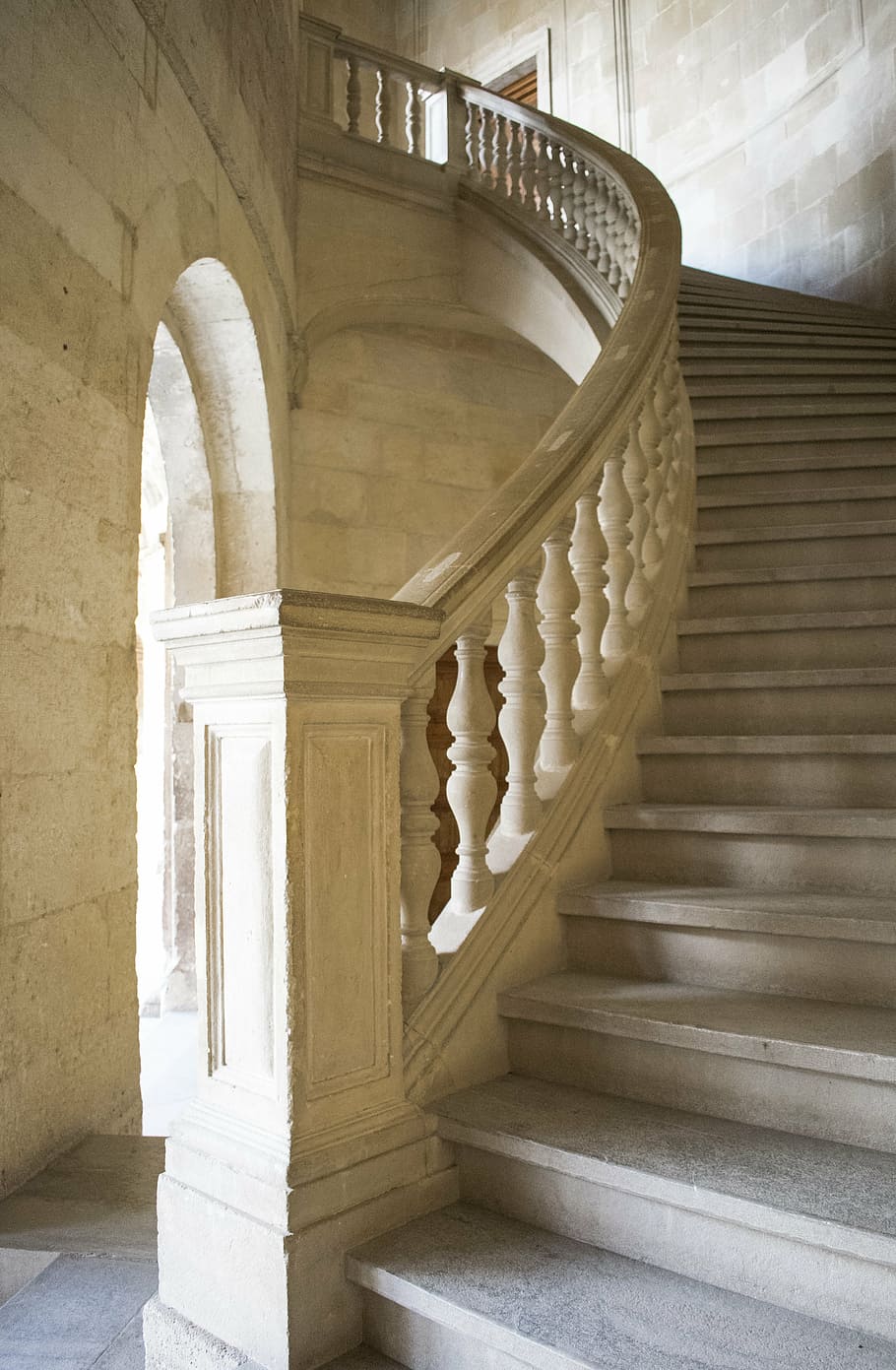 escada, palácio, carlos v, alhambra, granada, andaluzia, arquitetura, europa, pacto, passos
