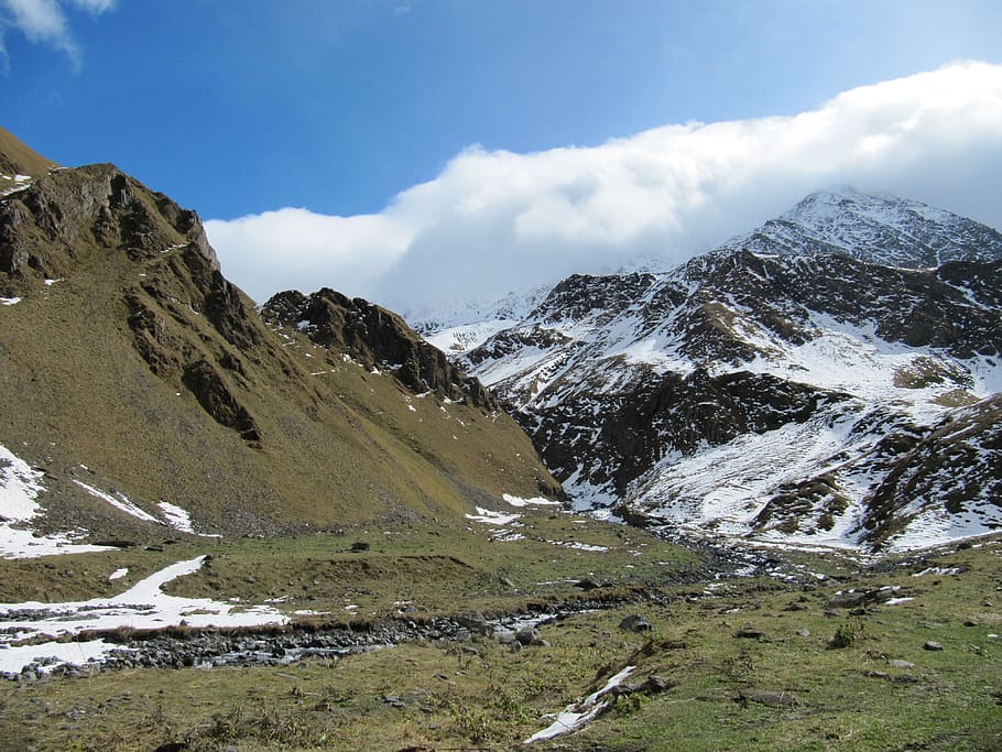 mountains, the caucasus, elbrus, northern caucasus, landscape, nature, mountain, beauty in nature, sky, scenics - nature