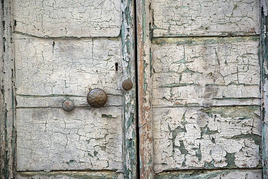 door, old, entrance, wood, sagging, color, entry, handle, antiquity, wood door