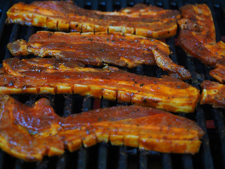 barbecue, grill, grilled meats, belly, marinated, grilled steak, steak, pork steak, pork, tuna belly